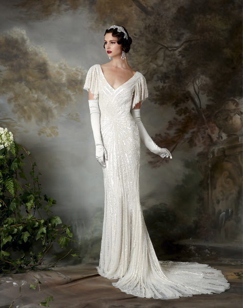Bäst säljande 20-tal-Vintage brudklänning